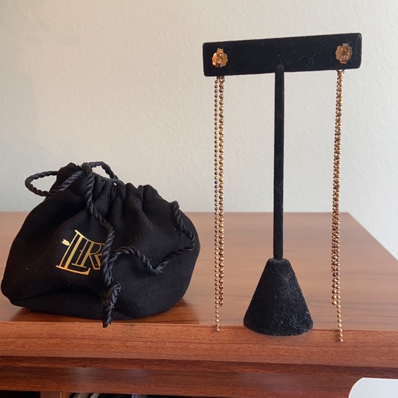 Lisa Robertson Bronze Gold Long Beaded Earrings - Picture 5 of 13